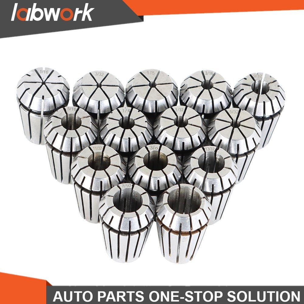 Labwork 14 Pack ER20 Spring Collet Set Fit For CNC Milling Lathe Tool Engraving