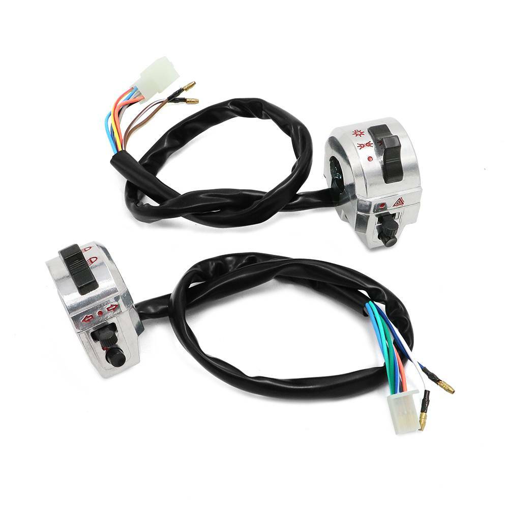 7/8" Motorcycle Chrome Handlebar Horn Turn Signal Light Switch Control Universal