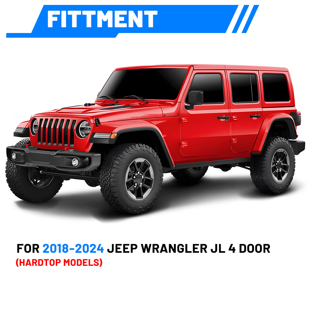 For Jeep Wrangler JL 2018-2026 4Door Rear Metal Window Storage Flank Molle Panel
