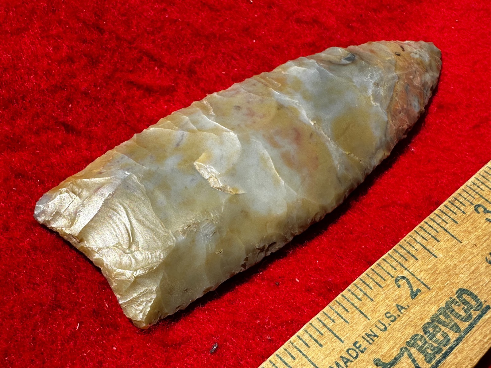 4 3/8" Flintridge Fluted Clovis Point, Indian Artifacts, Hopewell, Arrowheads