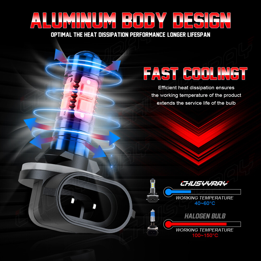 2 Super LED Headlight bulbs for Arctic Cat F5 F6 F7 Firecat 500 600 600R 700 USA