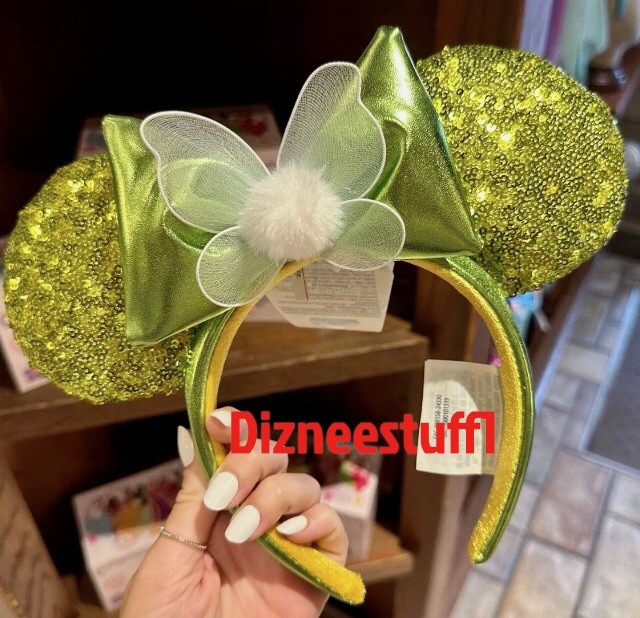 Disney Parks 2025 Tinker Bell Ear Headband New Green (USA)