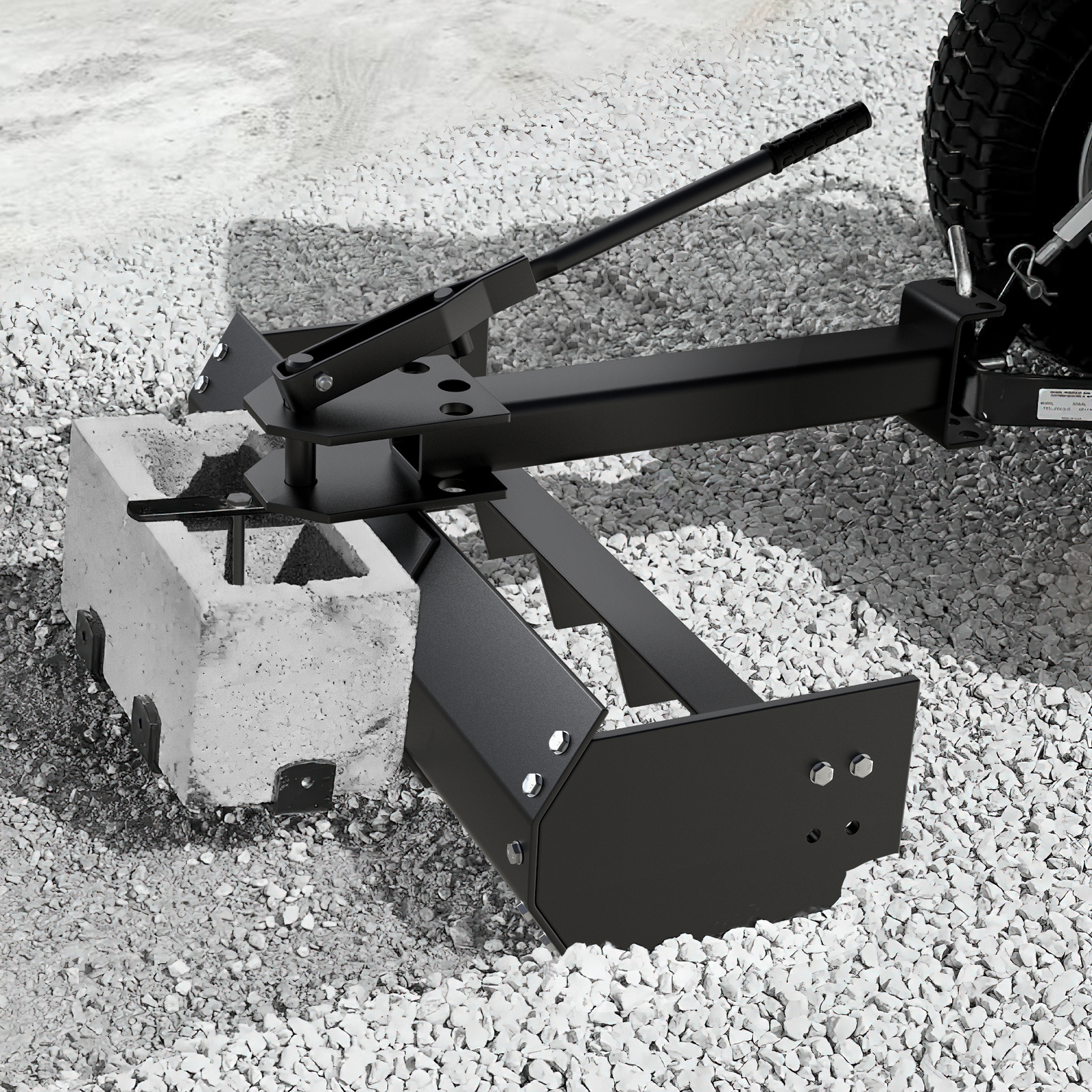 42" Tow Behind Box Scraper Solid Steel Ground Blade Rust Resistant Lawn Tractor