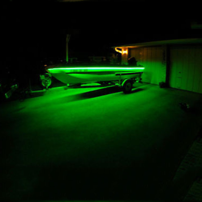 Green LED Boat Light Deck Waterproof Bow Trailer Pontoon Lights Strip Marine 5M