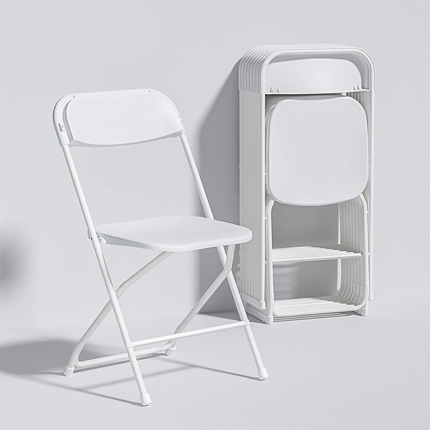 12Pack Plastic Folding Chairs Commercial Event Wedding Party Meeting Office Seat