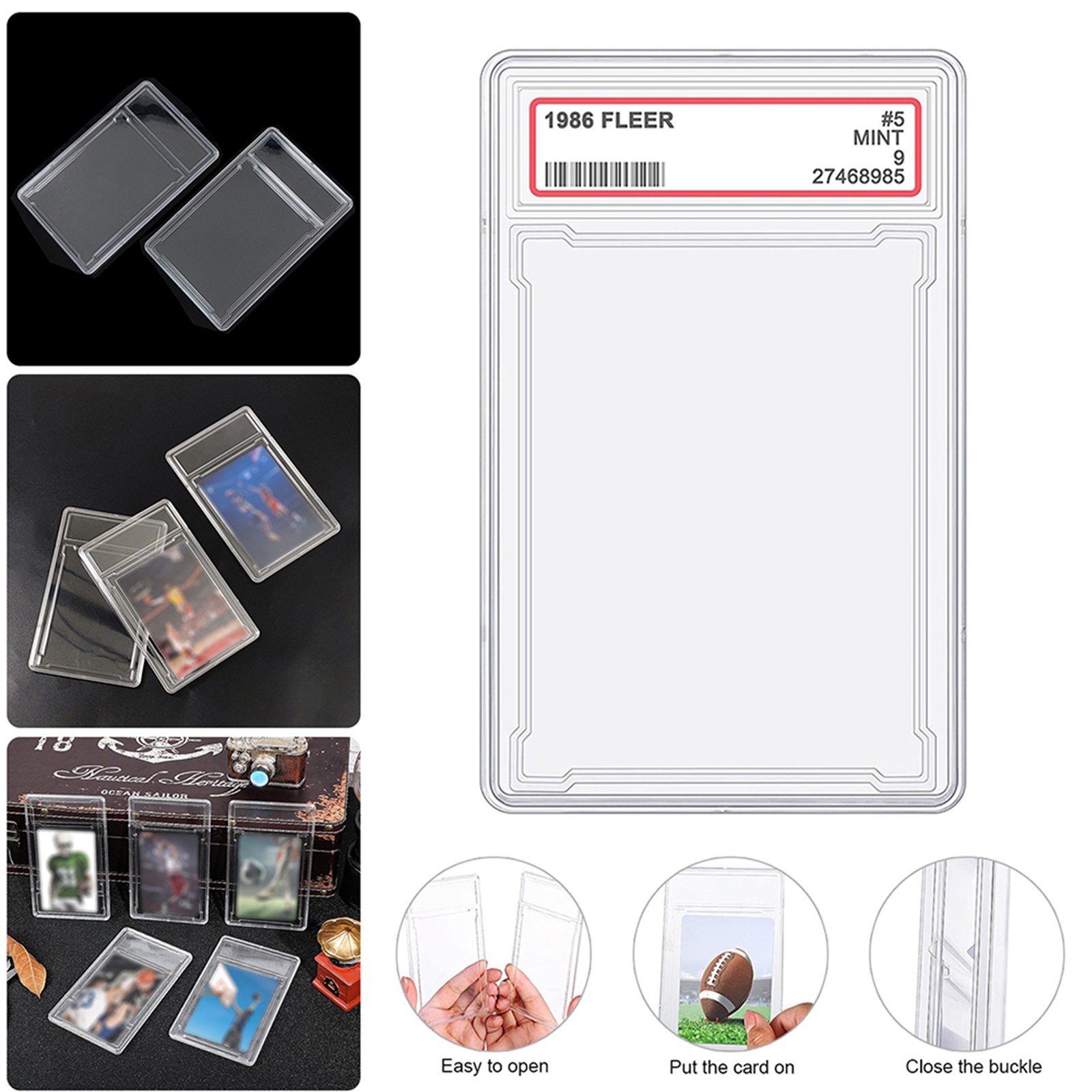 10-50PCS Empty Graded Card Holder Slab for Trading Sports Cards Protector Case