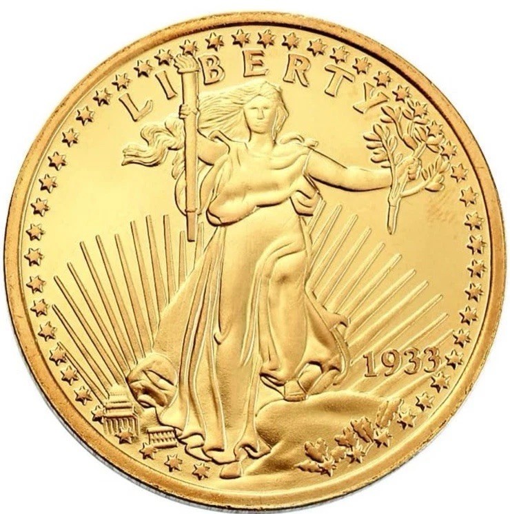 #1 SAINT ST. GAUDENS American Coin Treasures 1933 P $20 Gold Double Eagle 24kt