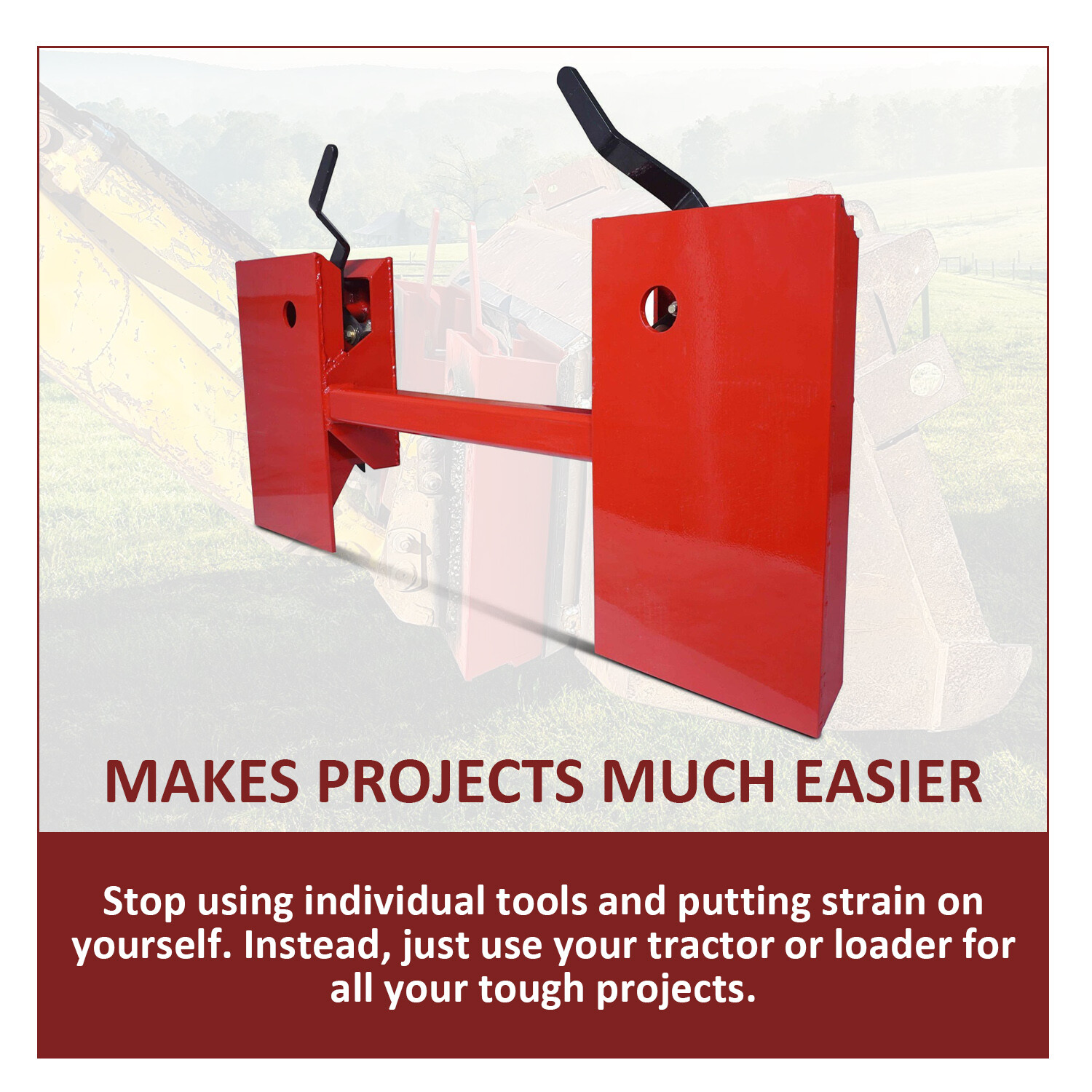 4000LBS Skid Steer Quick Tach Conversion Adapter Plate Attachment For Bobtach