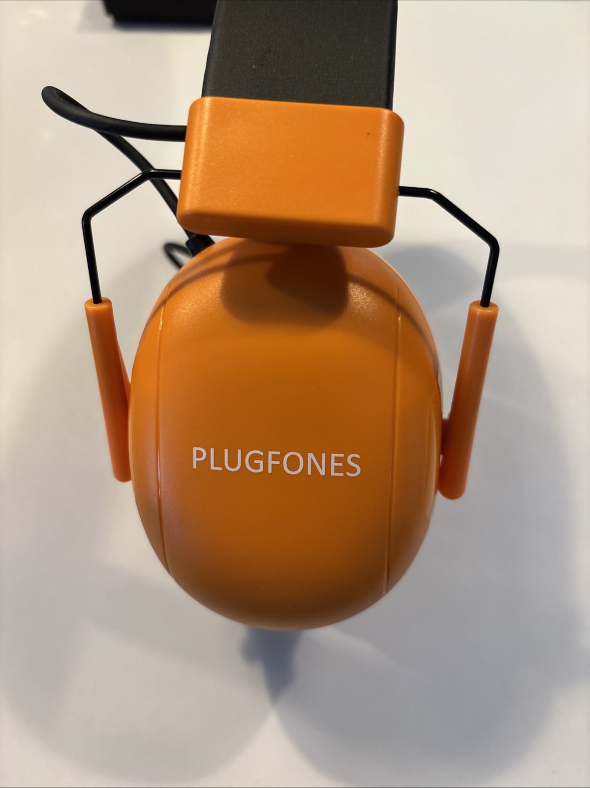 Plugfones Mercenary Lite Muff Wireless Ear Muffs Safety and Audio ORANGE READ