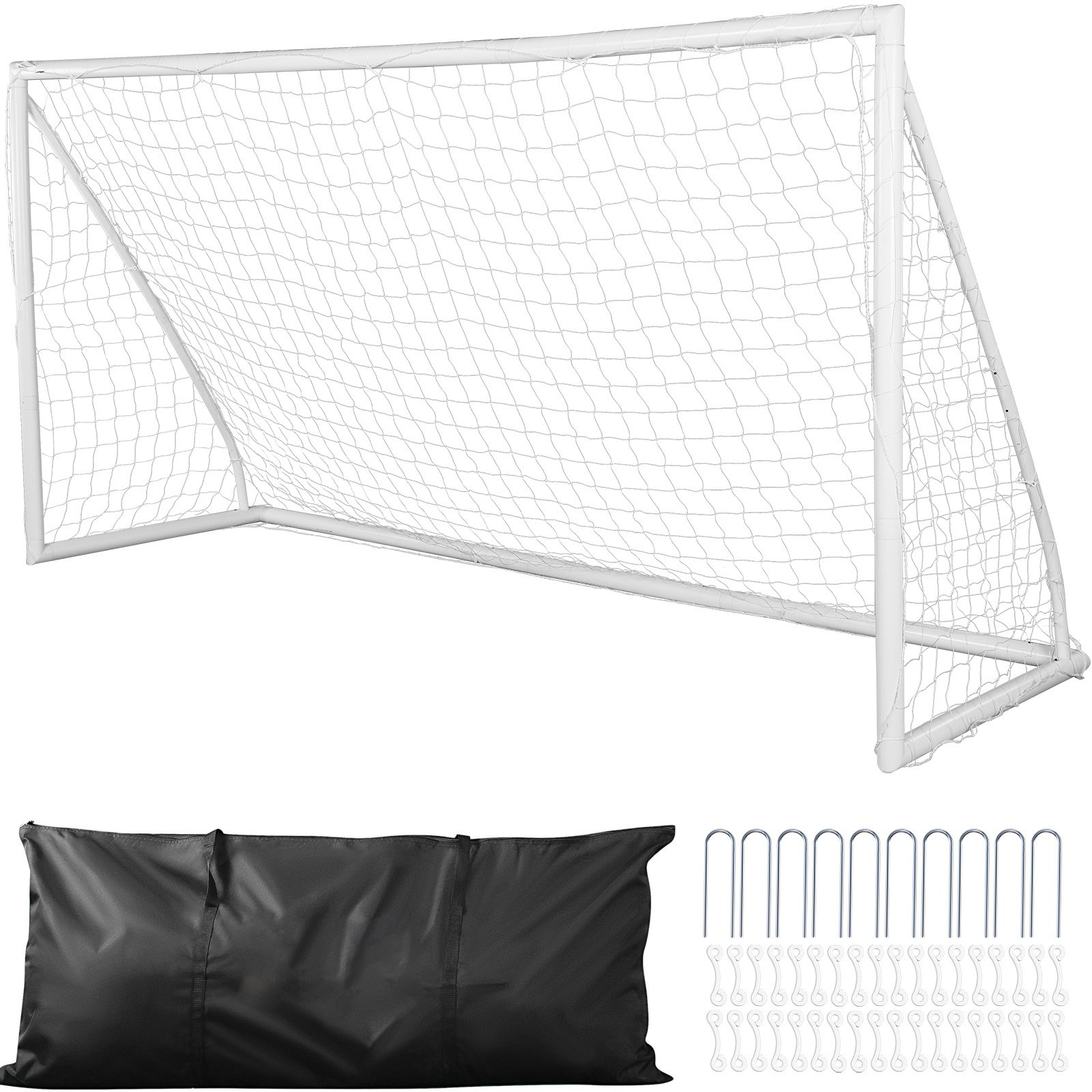 Uimoso 12x6 ft Portable Soccer Goal Kids Soccer Net Carry Bag Backyard Training