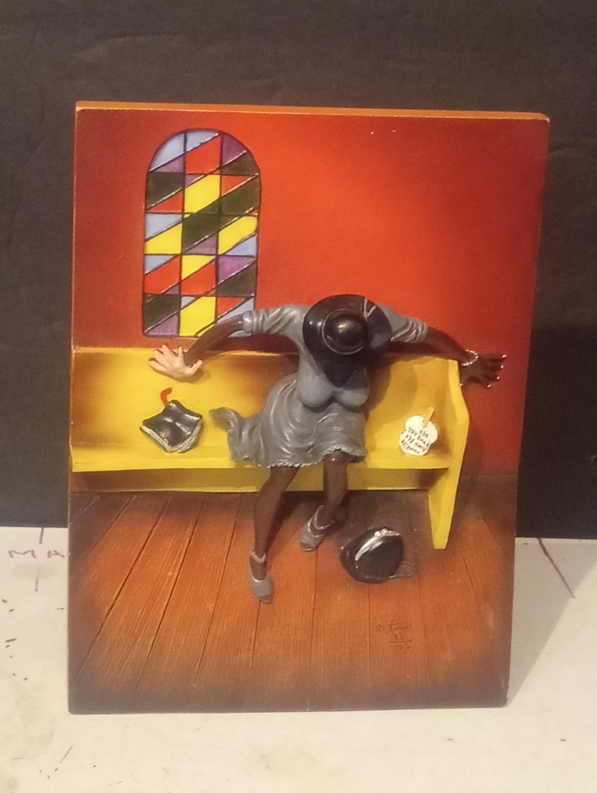 (3) Vintage Annie Lee CORN BREAD HOLY GHOST HAIR EXTESIONS CERAMIC WALL PLAQUES