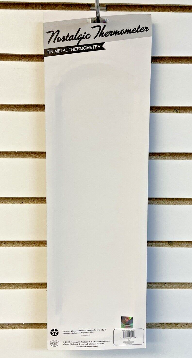 NEW! Gas & Oil TEXACO - Indoor Outdoor Metal Tin 17" Thermometer Nostalgic 40251