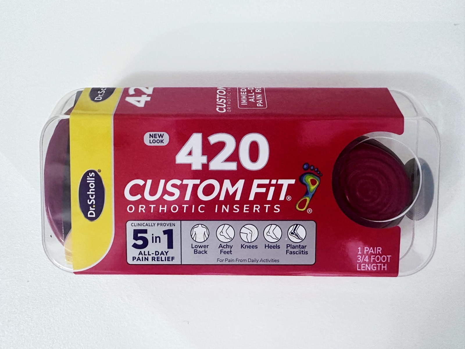 Dr. Scholl’s CF420 Custom Fit Orthotics 3/4 Length Arch Support Brand New