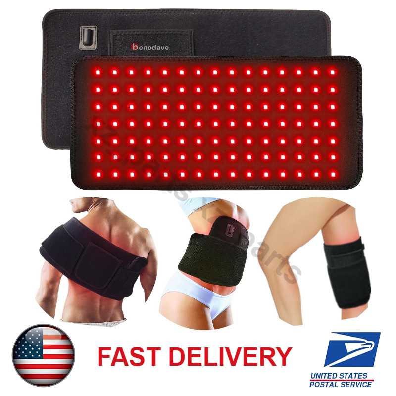 660nm Red 850nm Near Infrared Light Therapy Waist Wrap Pad Belt Fit Pain Relief
