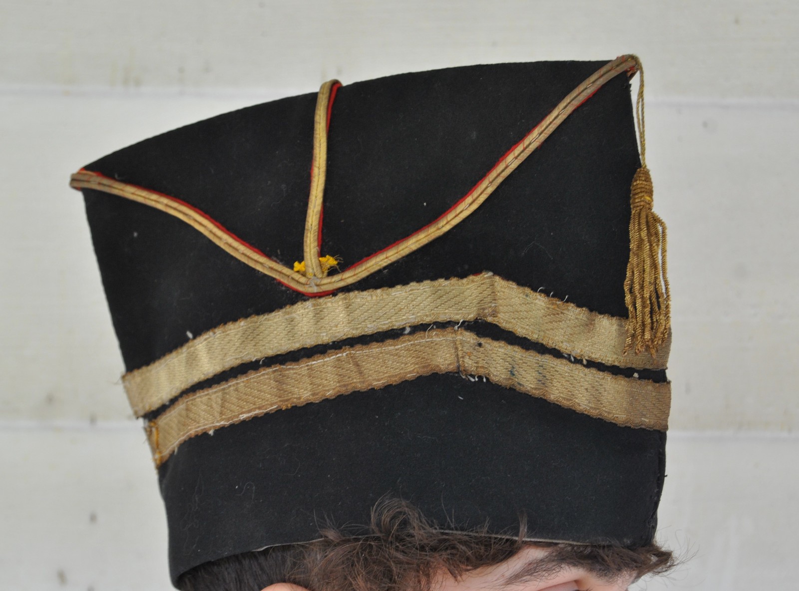Late 1800s Old French Parisian Theatre Napoleonic Uniform Tunic and Bonnet