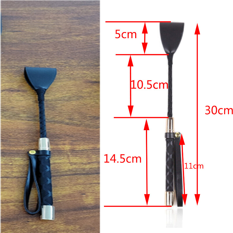 Short Riding Crop PU Leather Whip Flirt Flogger Slave BDSM Couple Games Roleplay