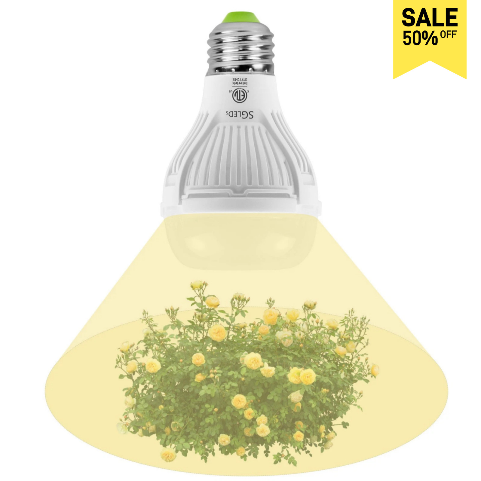 SANSI Plant Grow Light Bulb 10W=150W Full Spectrum Houseplant 4000K Sunlight E26