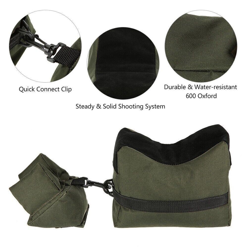 Shooting Range Sand Bag Tactical Rifle Gun Target Hunting Rear Sandbag Bench Set