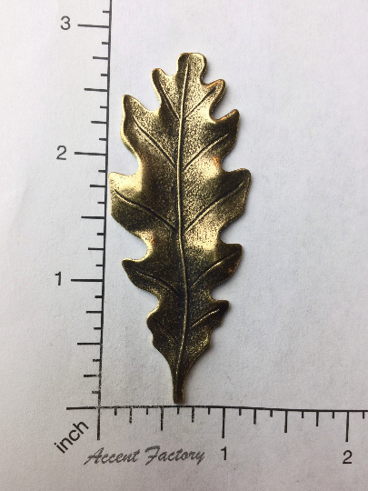 32983 Brass Oxidized Victorian Large Oak Leaf Jewelry Finding
