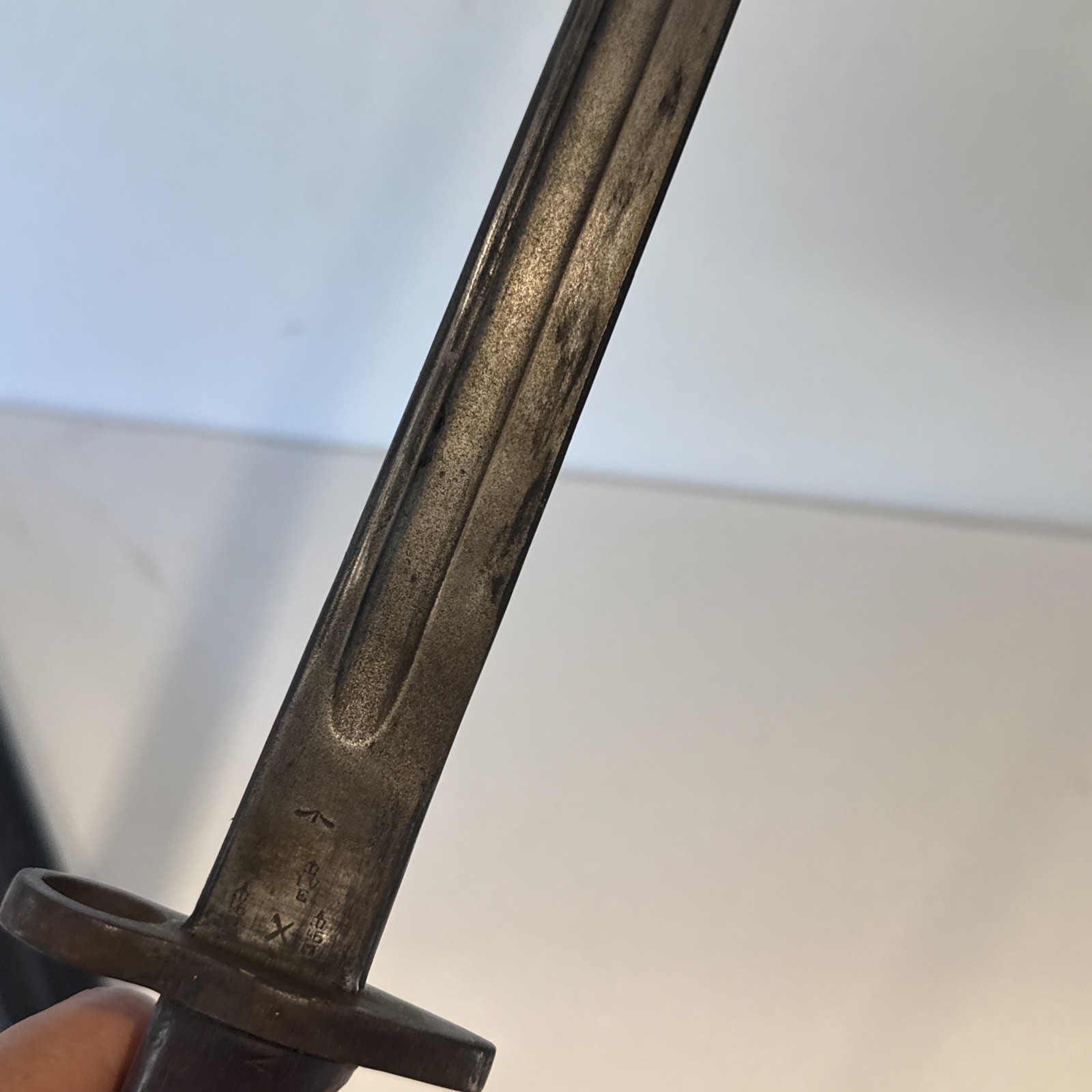 #13-8 WWI P1907 BRITISH SANDERSON ENFIELD RIFLE BAYONET 1917 SCABBARD 1907