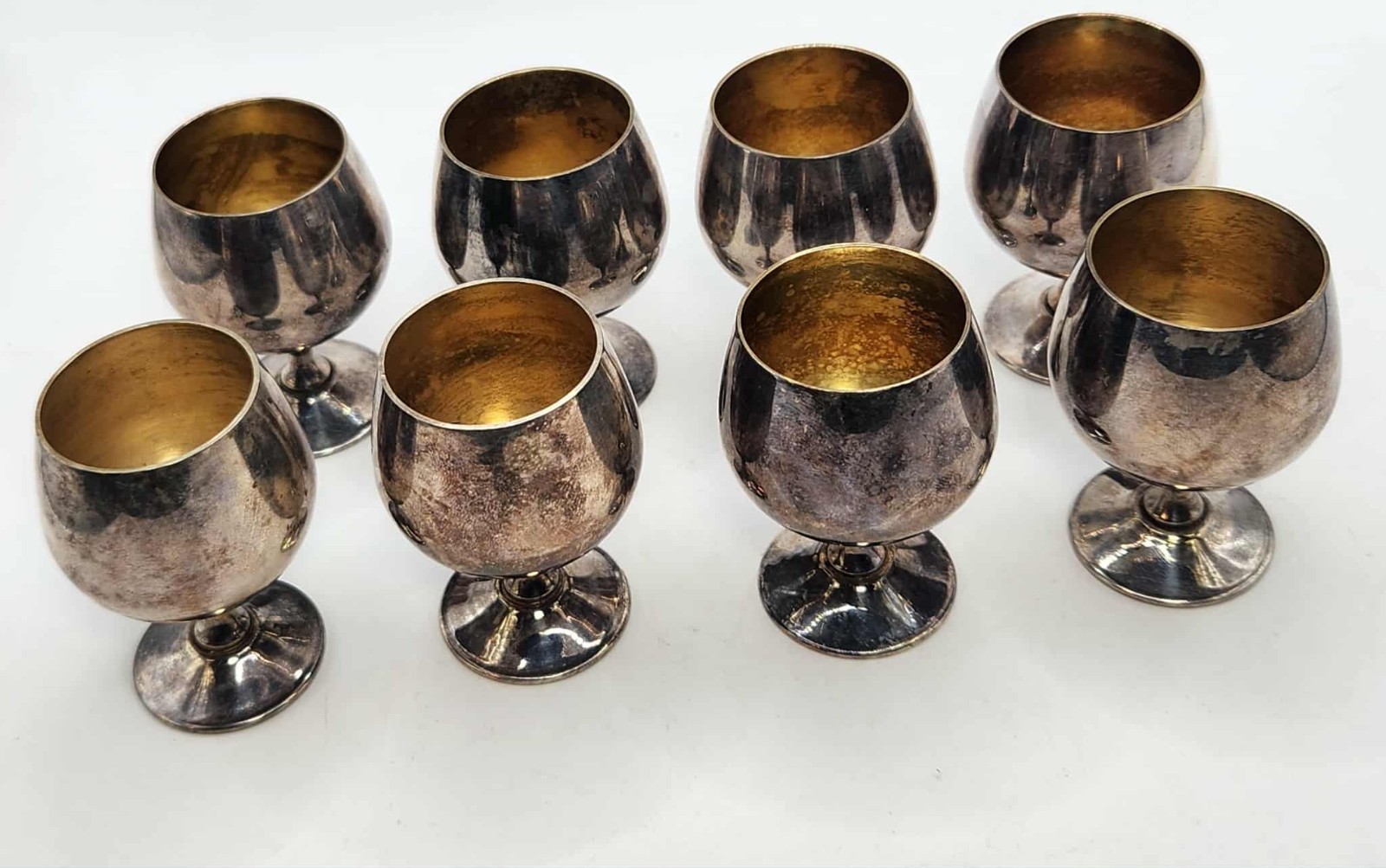Sheridan Vintage Mid Century Silver Plated Mini Aperitif Goblet - 8 Piece Set