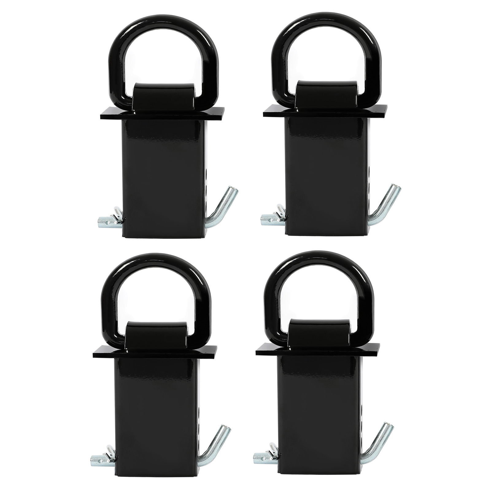 4X Standard 2"x4" Heavy Duty Trailer Adjustable Stake Pocket D Ring Zinc Coated