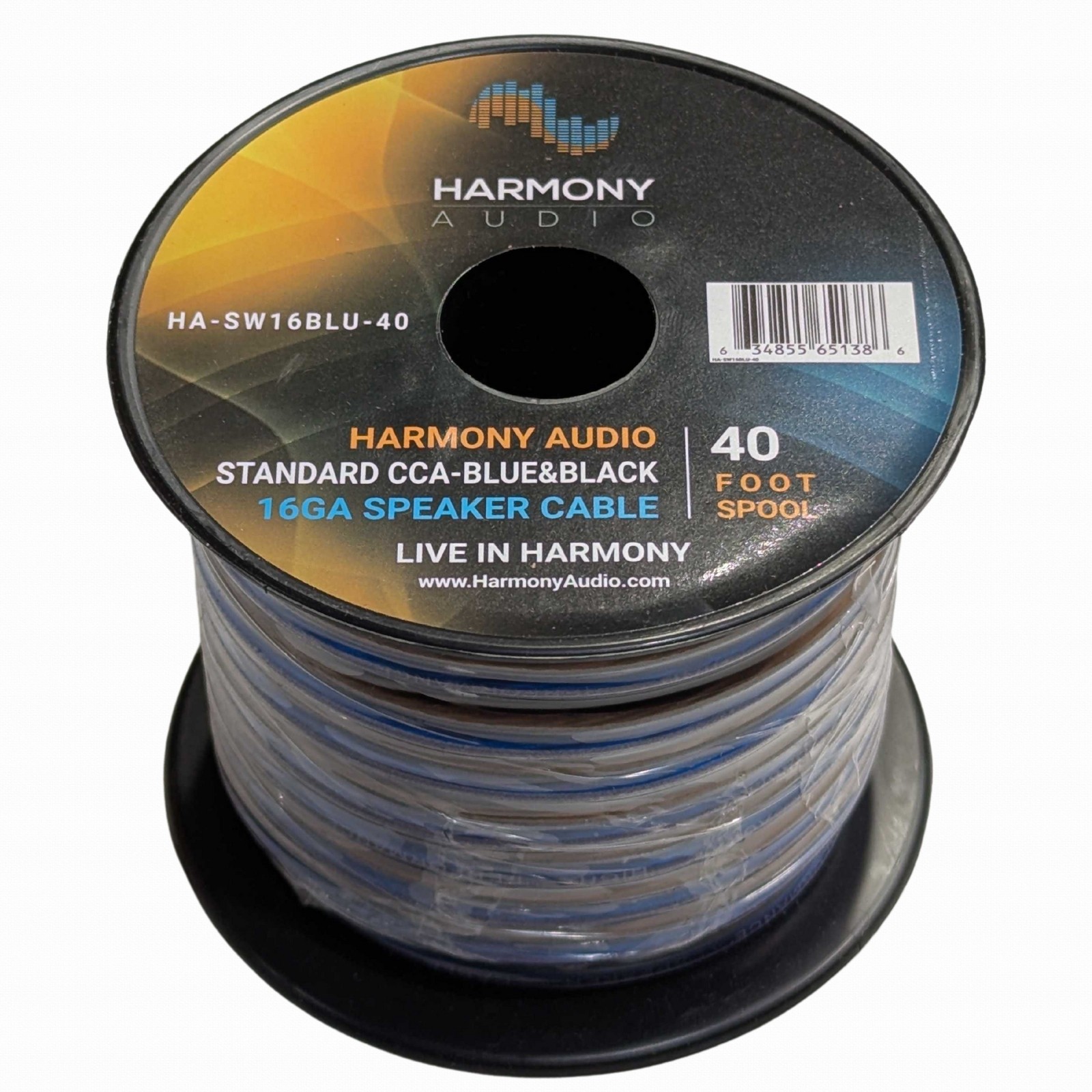 Harmony Audio 16 Gauge CCA Car Home Stereo Matte Blue Speaker Wire Cable 40 Feet