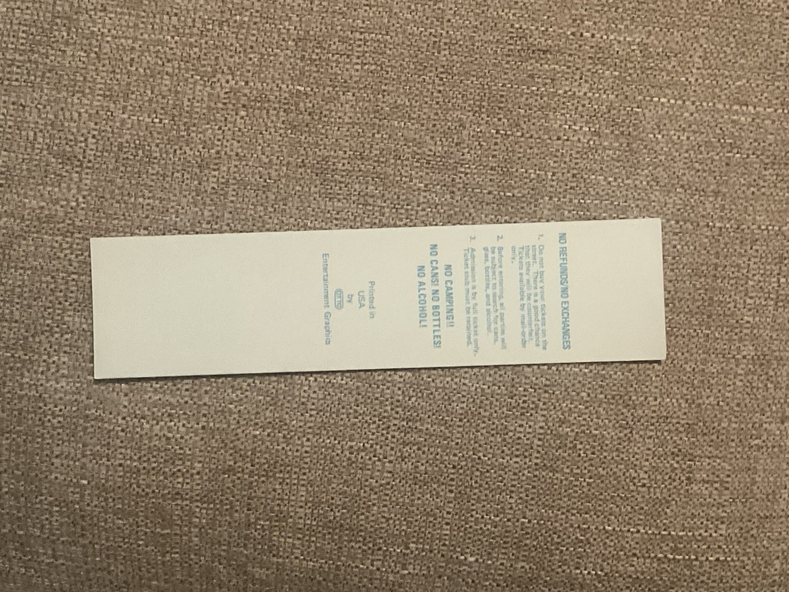 Grateful Dead Ticket 1983/84 New Years SF Civic 12/31/83 12/31/1983 FULL TICKET!