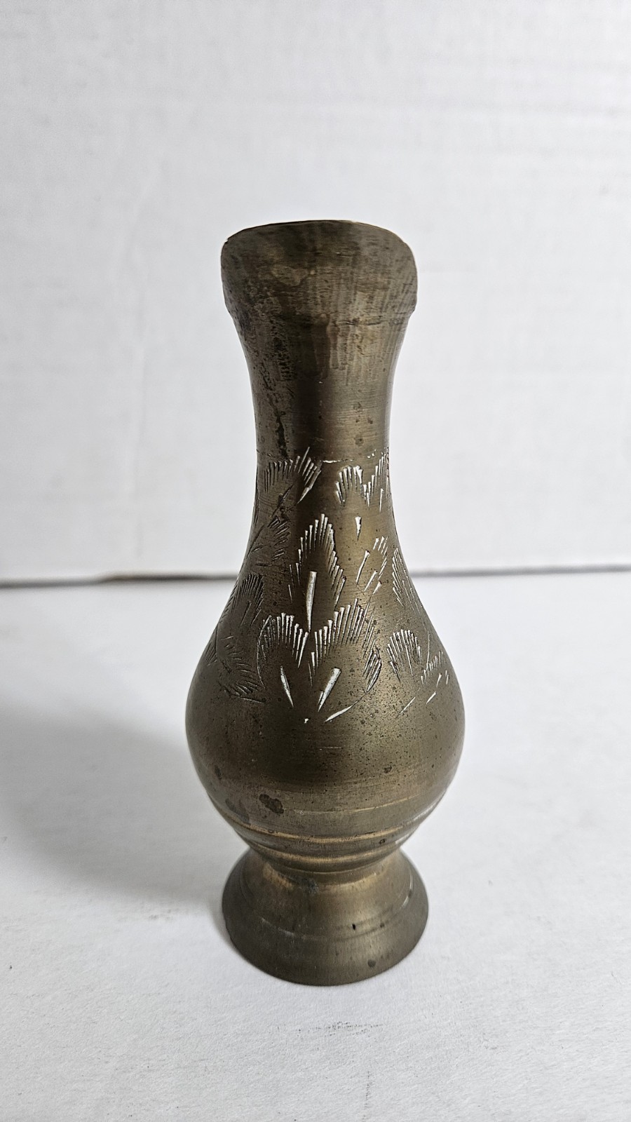 Vintage Solid Brass Pitcher with HandleItem is 4 1/2 in tall