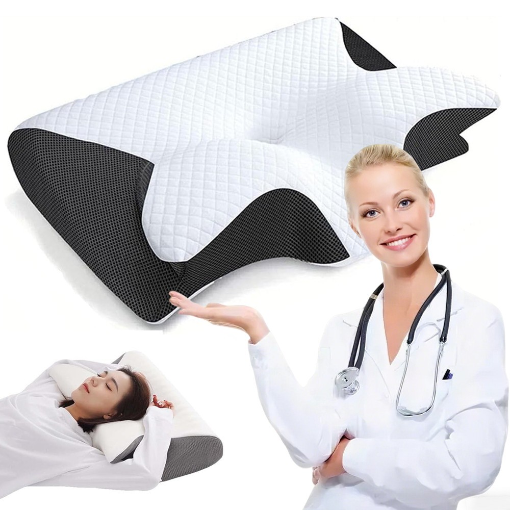 Pillow For DERlLA ERGO Anti Snore Ergonomic Premium Neck Pain Relief Memory Foam
