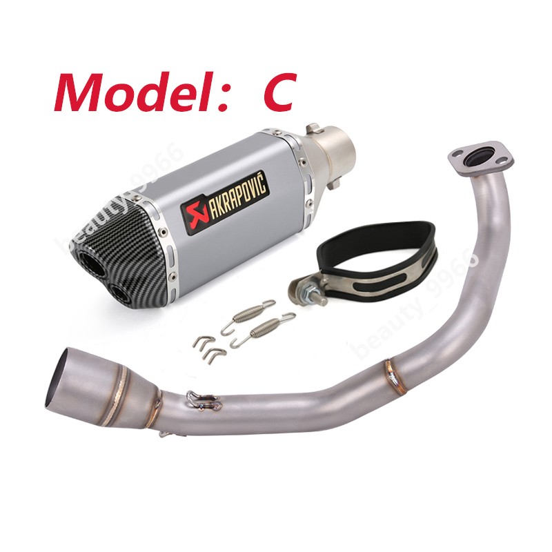 For Honda NAVI 110 2017-2025 Exhaust System Mid Link Pipe Muffler Tip Black