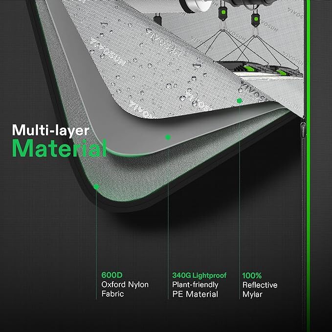 VIVOSUN R846 96"x48"x72" Roof Grow Tent Hydroponic Indoor Plants Growing 8x4ft