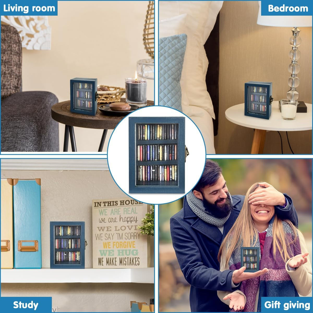 Anxiety Bookshelf Mini Bookshelf Ornament Miniature Bookshelf Decor Shake Booksh