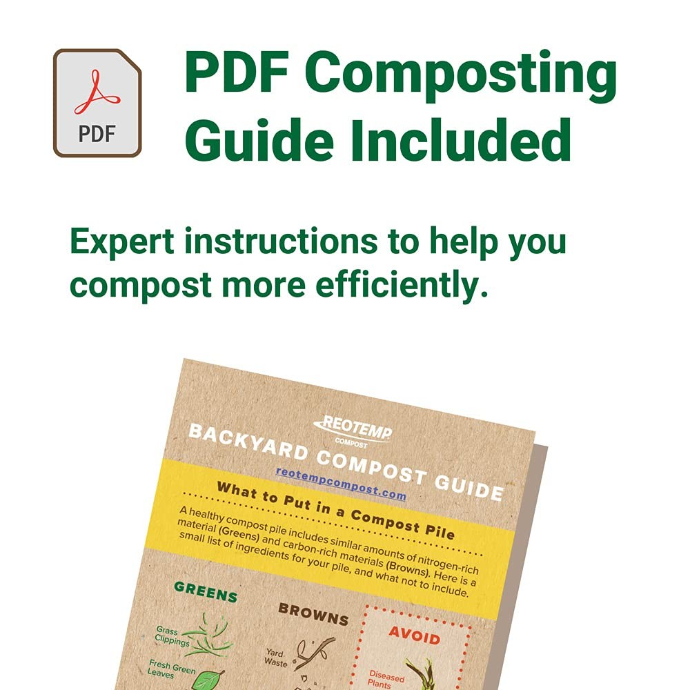 16 Inch Compost Thermometer Fahrenheit Outdoor Backyard Soil Temperature