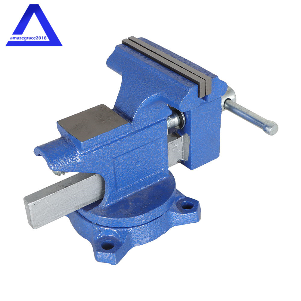 4.5" Heavy Bench Vise with Anvil Swivel Locking Base Table top Clamp New