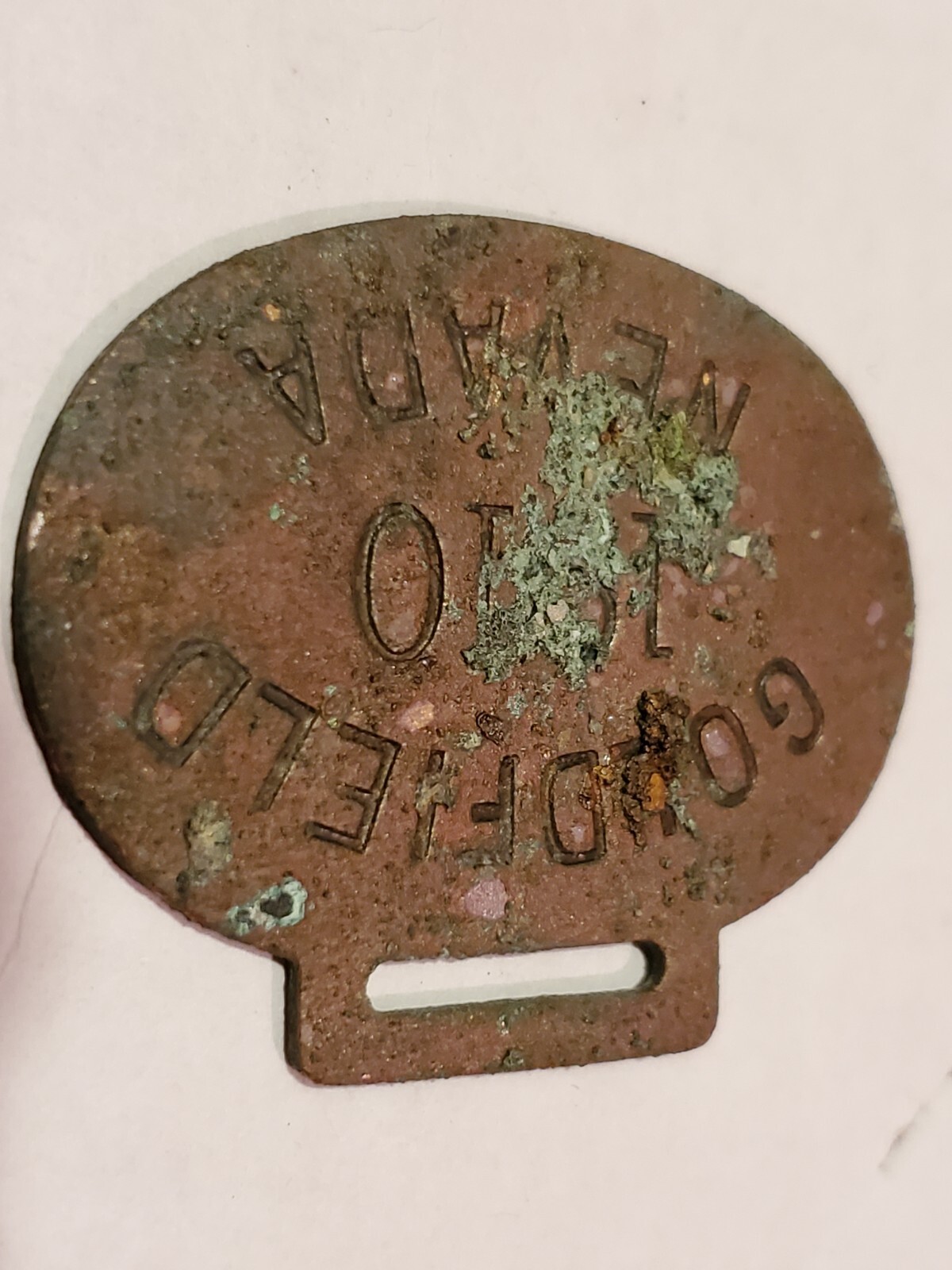 Goldfield Nevada NV 1910 Advertising watch fob, trade token, key, Hotel, fob (Y8