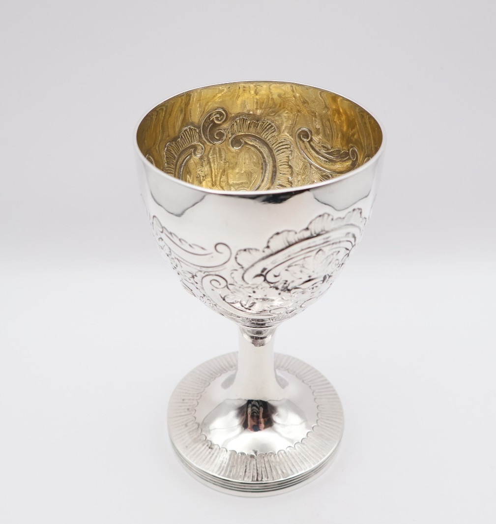 Fabulous Antique Georgian Solid Silver Goblet Hallmarked London 1796