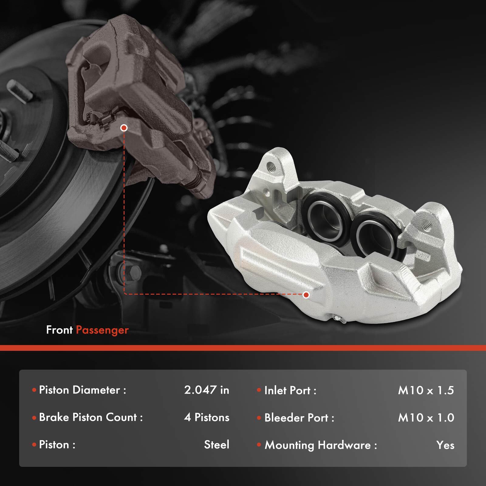 2x Front L & R Disc Brake Caliper for Chevrolet Silverado 1500 GMC Sierra 1500
