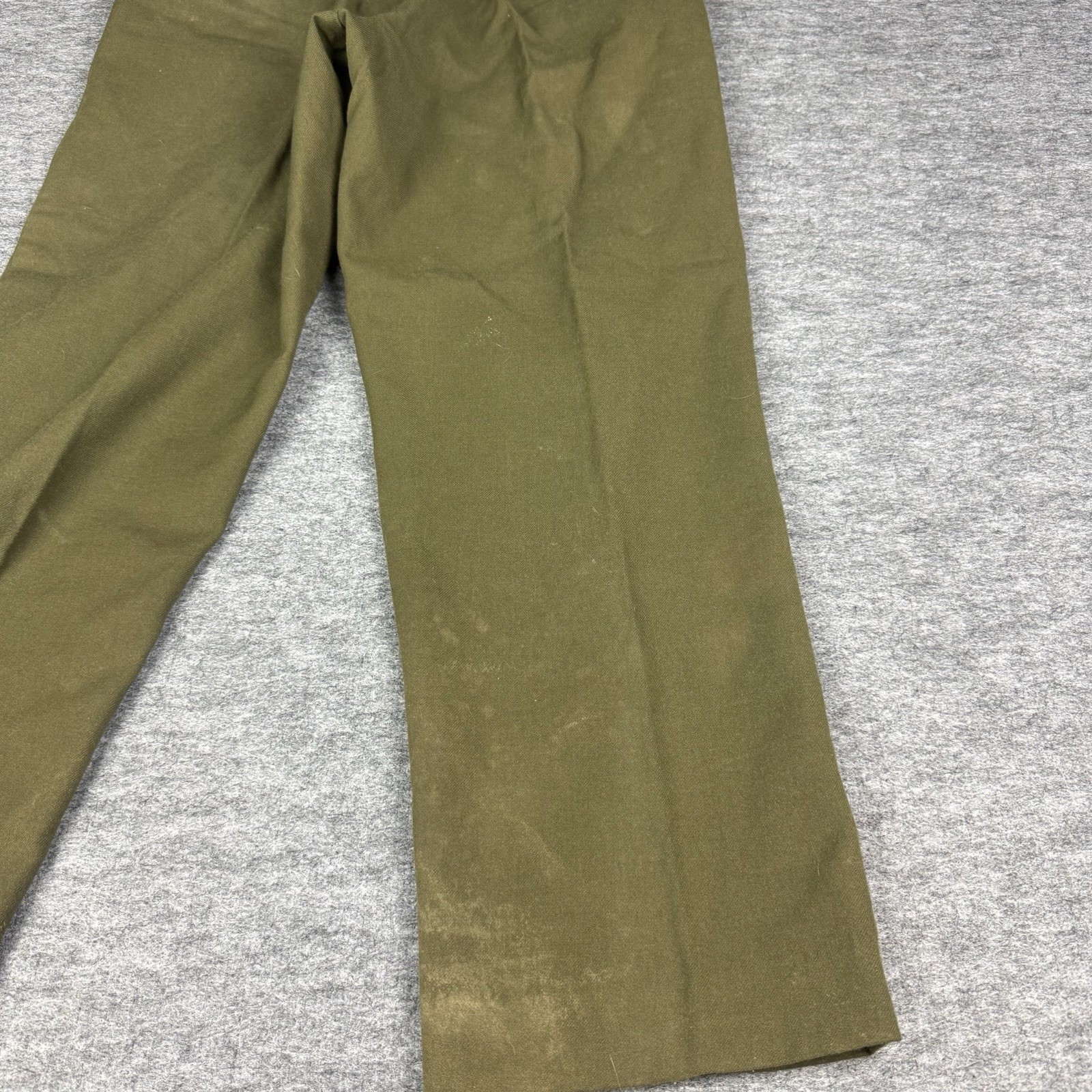 Vintage US Military M-1951 Wool Field Trousers Army Olive Drab Pants Medium Reg