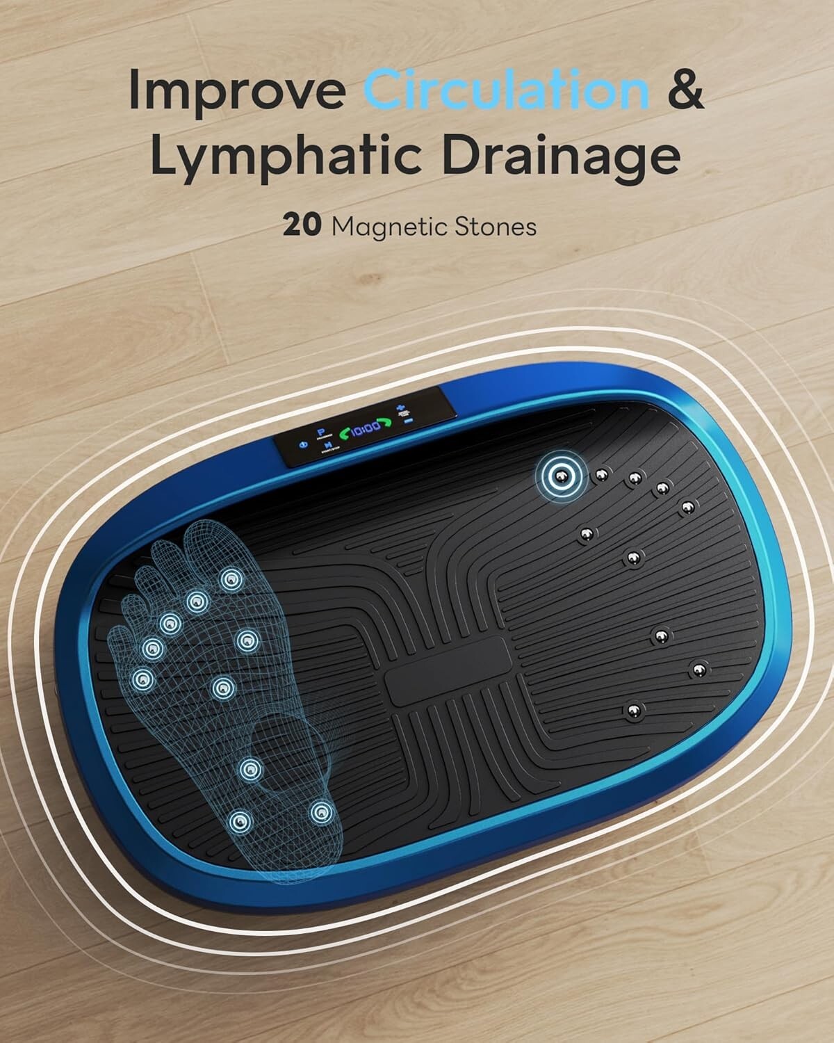 Vibration Plate 4D Oscillation Vibration Platform Whole Body Workout Blue Color