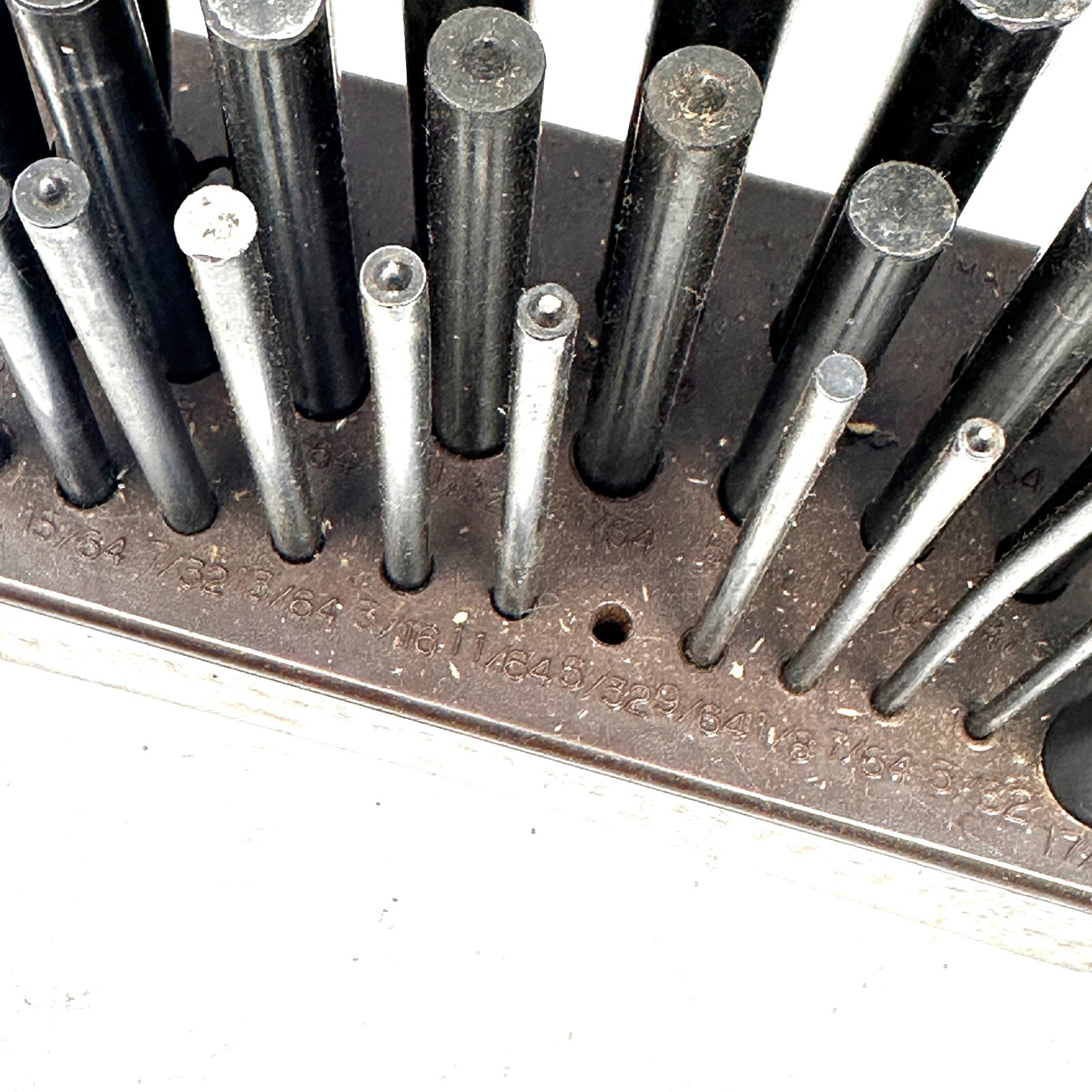 Vintage 27 pc Precision Transfer Punch Set with Stand - 3/32" to 1/2"