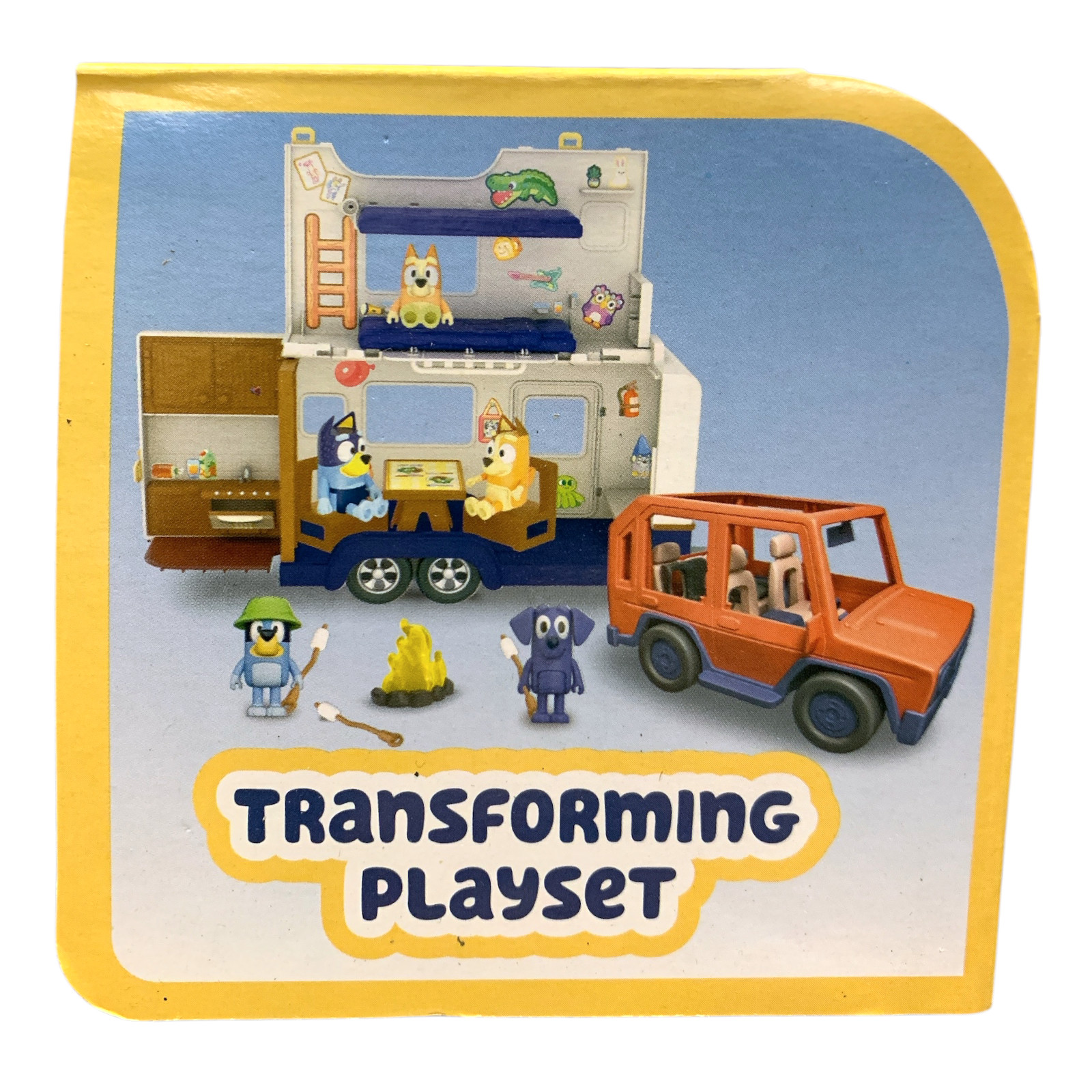 Bluey's Family Camping Cookout 15-Piece Transforming Playset, Ages 3+