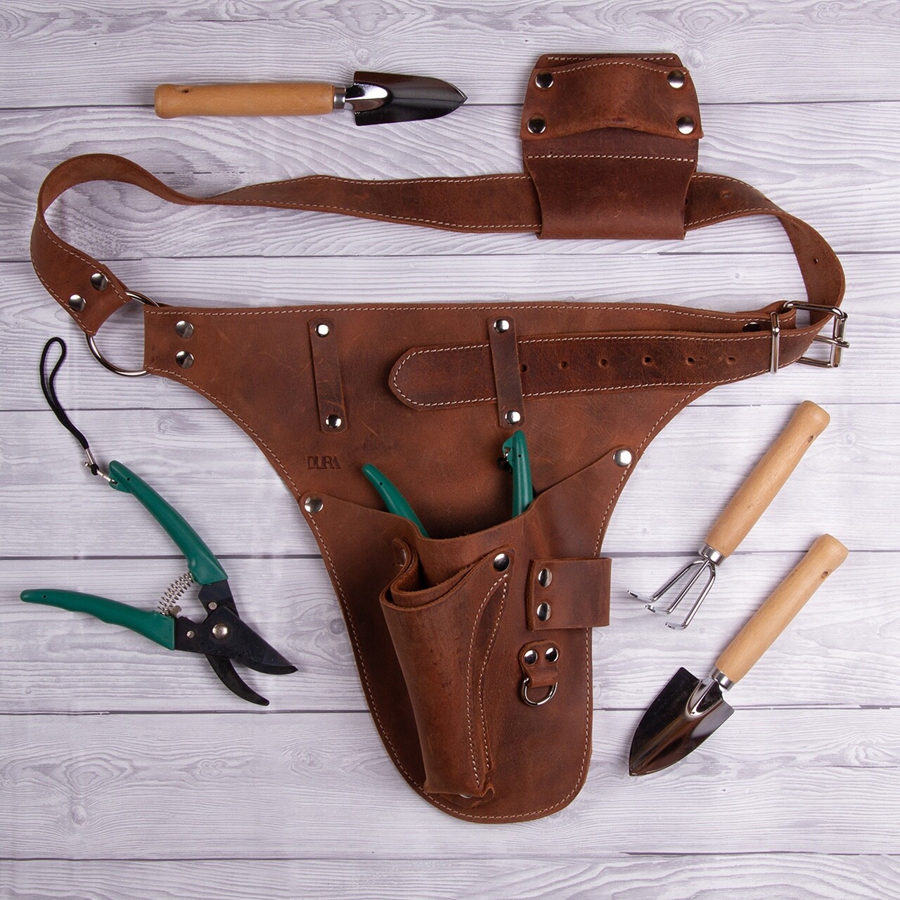Leather Tool Belt. Personalized florist Tool Belt Leather, Gardening Belt