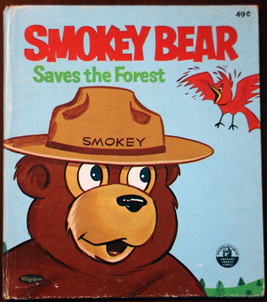 SMOKEY BEAR Saves the Forest by Kennon Graham 1971 Whitman Tell-A-Tale #2401-3