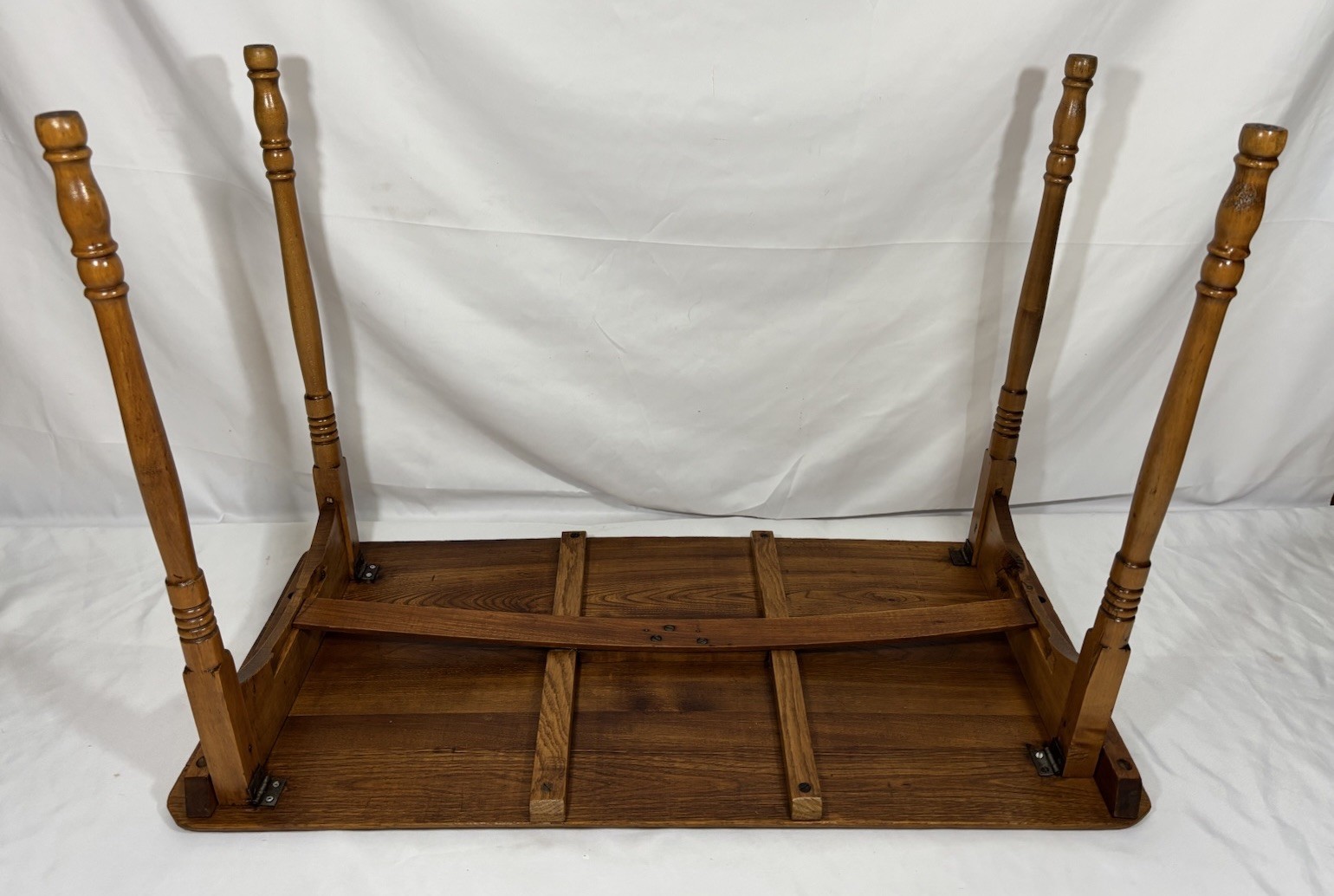 Antique Vintage Folding Wood Sewing Work Table w/ Ruler 35.75"x18" Child’s