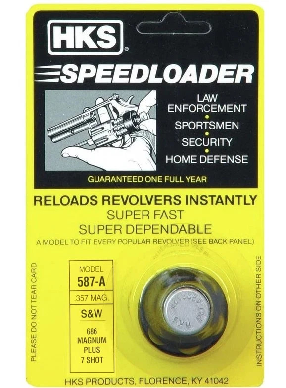 3 PK HKS 587A Revolver Speedloader .38/.357 7-Shot S&W 686 Taurus 617 817 827 66