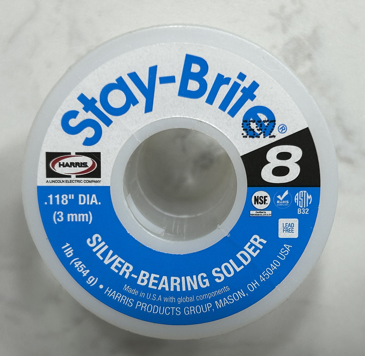 Stay-Brite#8 Silver Bearing Solder with Paste Flux & Brush HVAC KIT