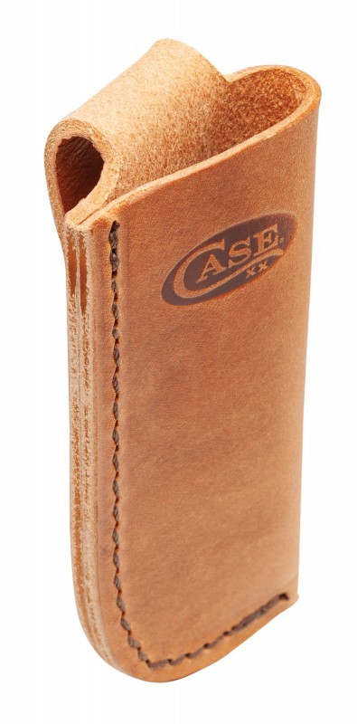 Case xx Open Top Brown Leather Belt Sheath for Pocket Knife 50289