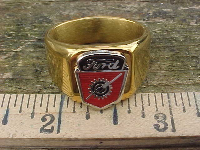 1950s 1960s FORD TRUCK LOGO GOLD CHROME RING #13 NOS HI- QUALITY CLASS