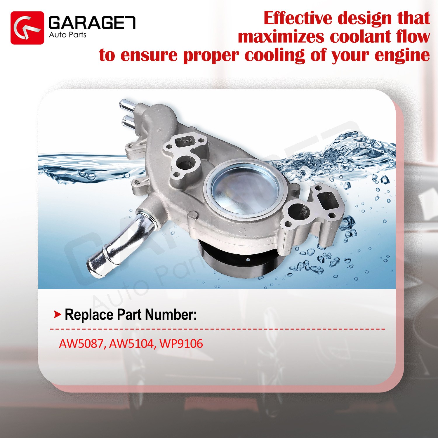 For Chevrolet GMC Tahoe Yukon 4.8/5.3/6.0 L Vortec Water Pump W/ Gasket AW5104